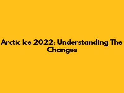 Arctic Ice 2022: Understanding The Changes