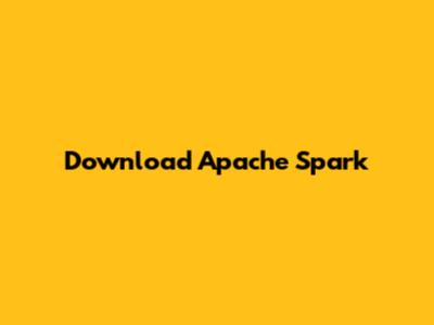 Download Apache Spark