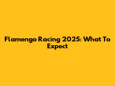 Flamengo Racing 2025: What To Expect