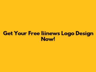 Get Your Free Iiinews Logo Design Now!