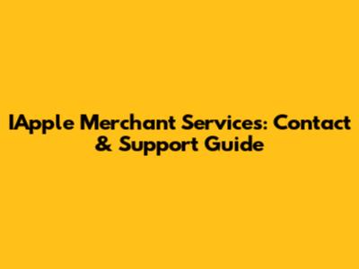 IApple Merchant Services: Contact & Support Guide