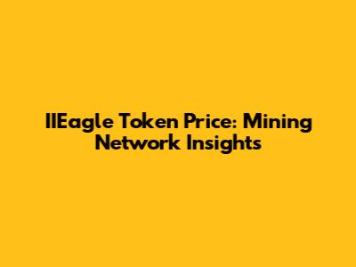 IIEagle Token Price: Mining Network Insights