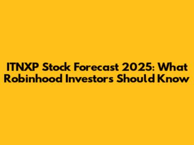 ITNXP Stock Forecast 2025: What Robinhood Investors Should Know