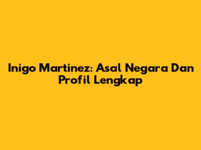 Inigo Martinez: Asal Negara Dan Profil Lengkap
