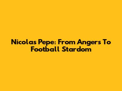 Nicolas Pepe: From Angers To Football Stardom