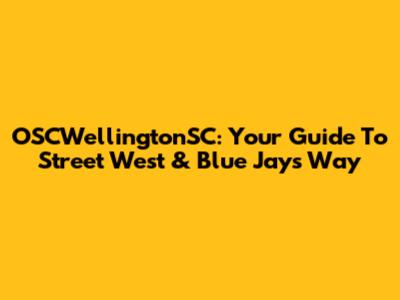 OSCWellingtonSC: Your Guide To Street West & Blue Jays Way