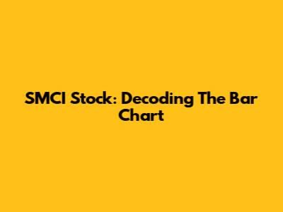 SMCI Stock: Decoding The Bar Chart