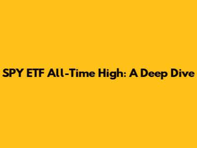 SPY ETF All-Time High: A Deep Dive