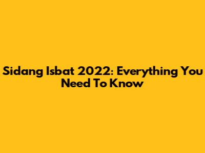 Sidang Isbat 2022: Everything You Need To Know
