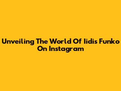 Unveiling The World Of Iidis Funko On Instagram