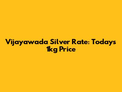 Vijayawada Silver Rate: Today's 1kg Price