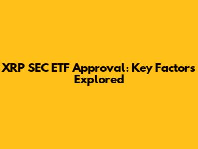 XRP SEC ETF Approval: Key Factors Explored